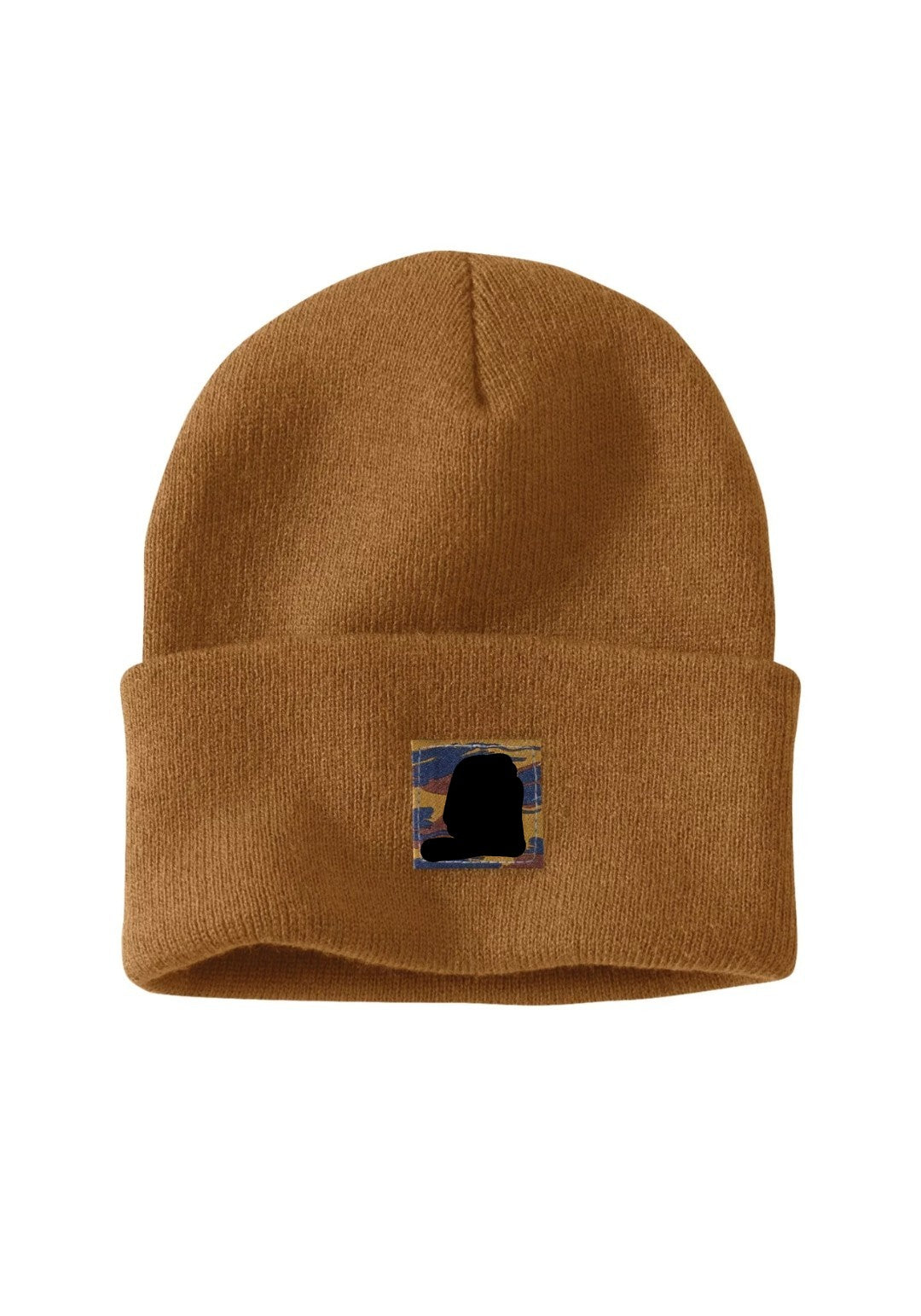 Brown camo patch antler beanie