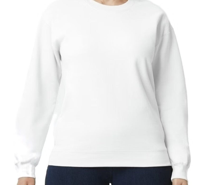 White crewneck sweater