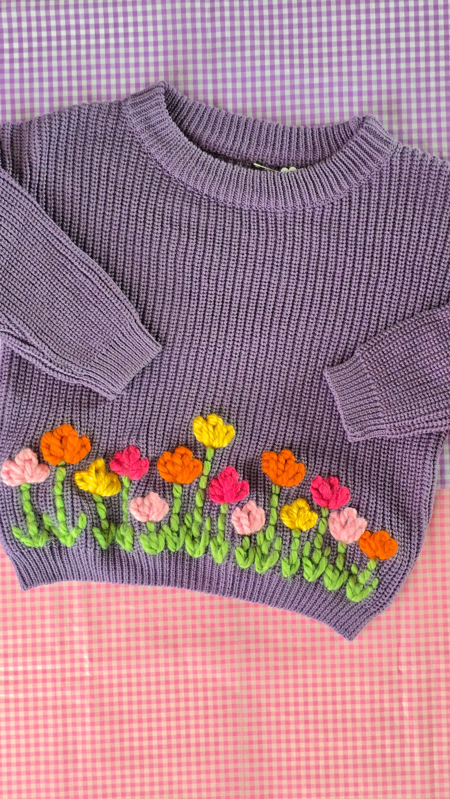 Tulip field sweater