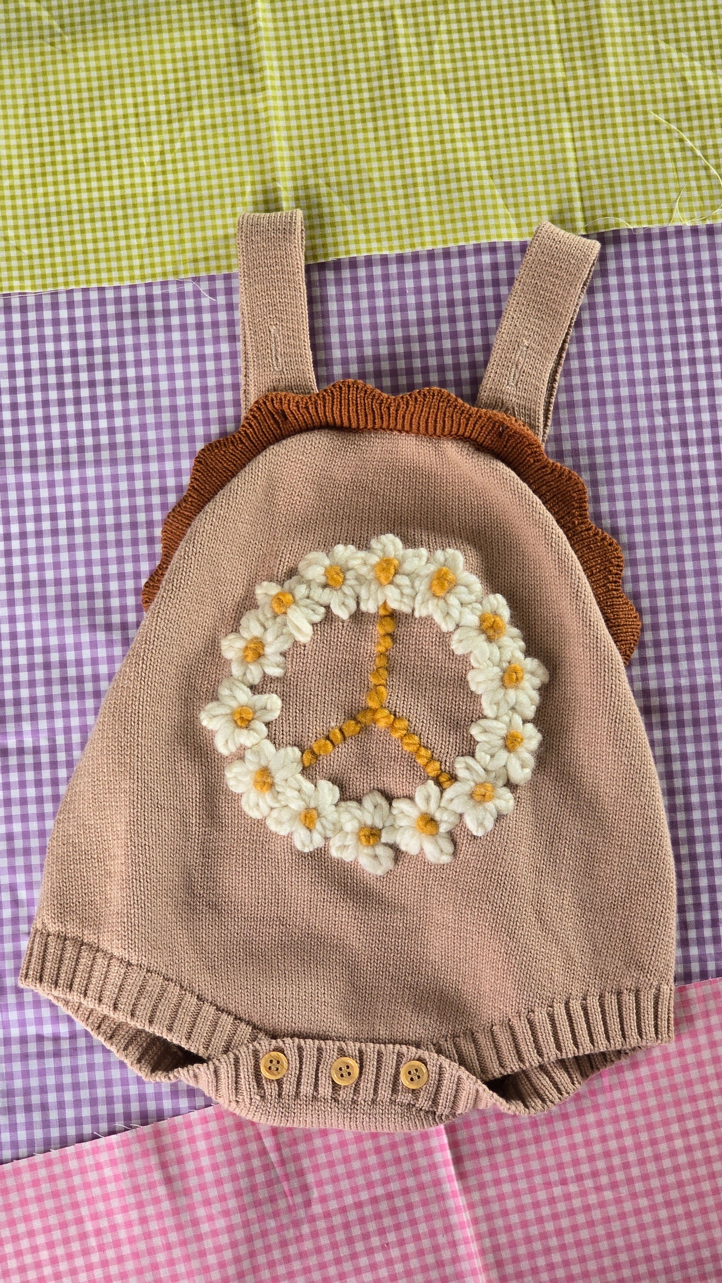 Daisy peace sign romper
