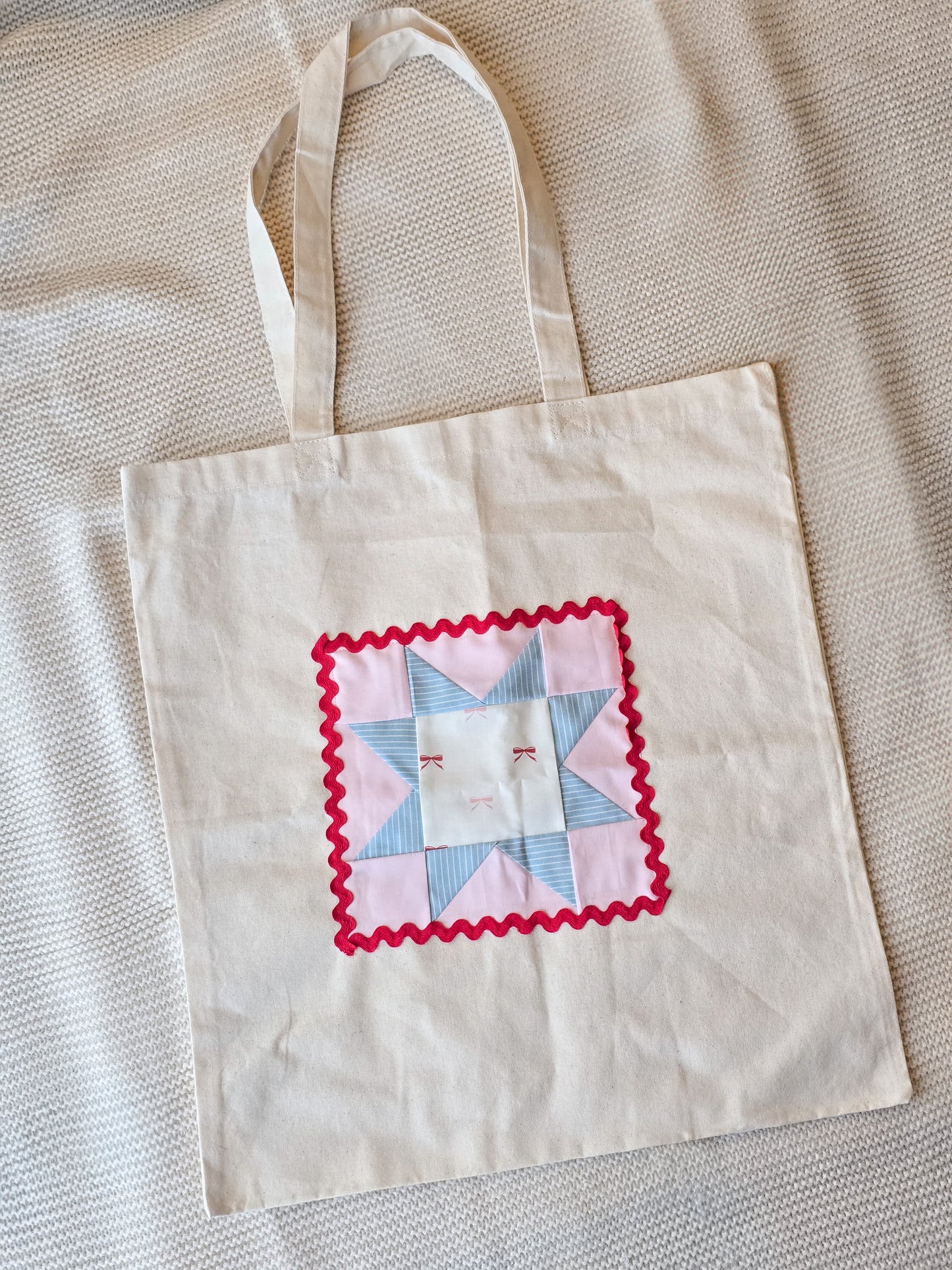 Quilt square canvas bag