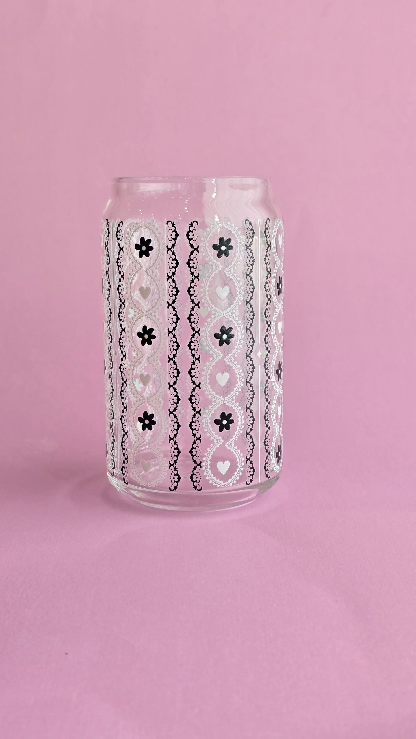 Black and white lace cup
