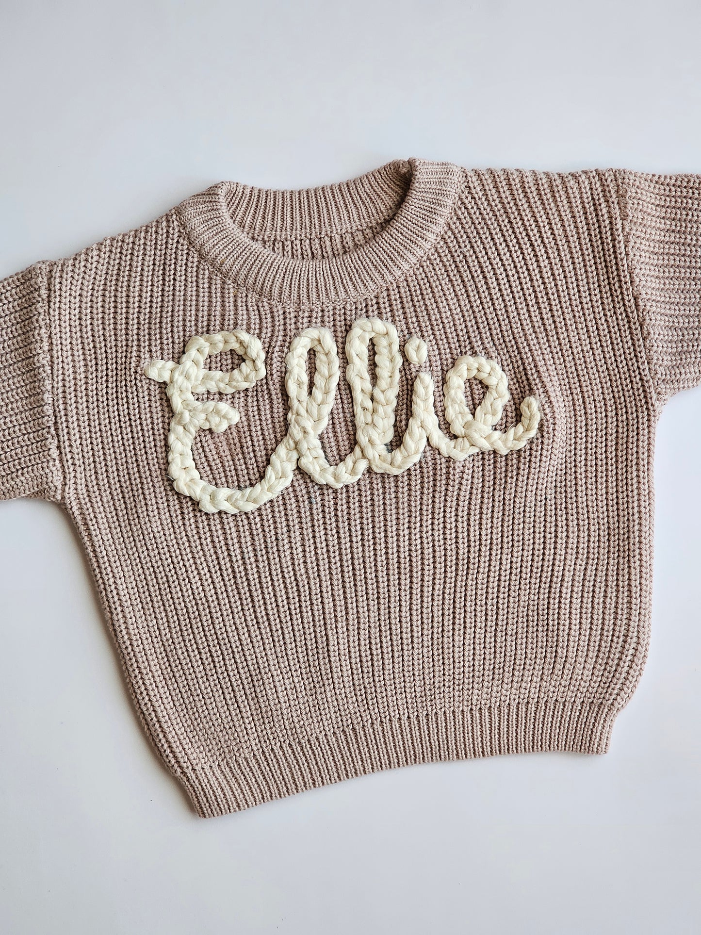 Name sweater- mauve