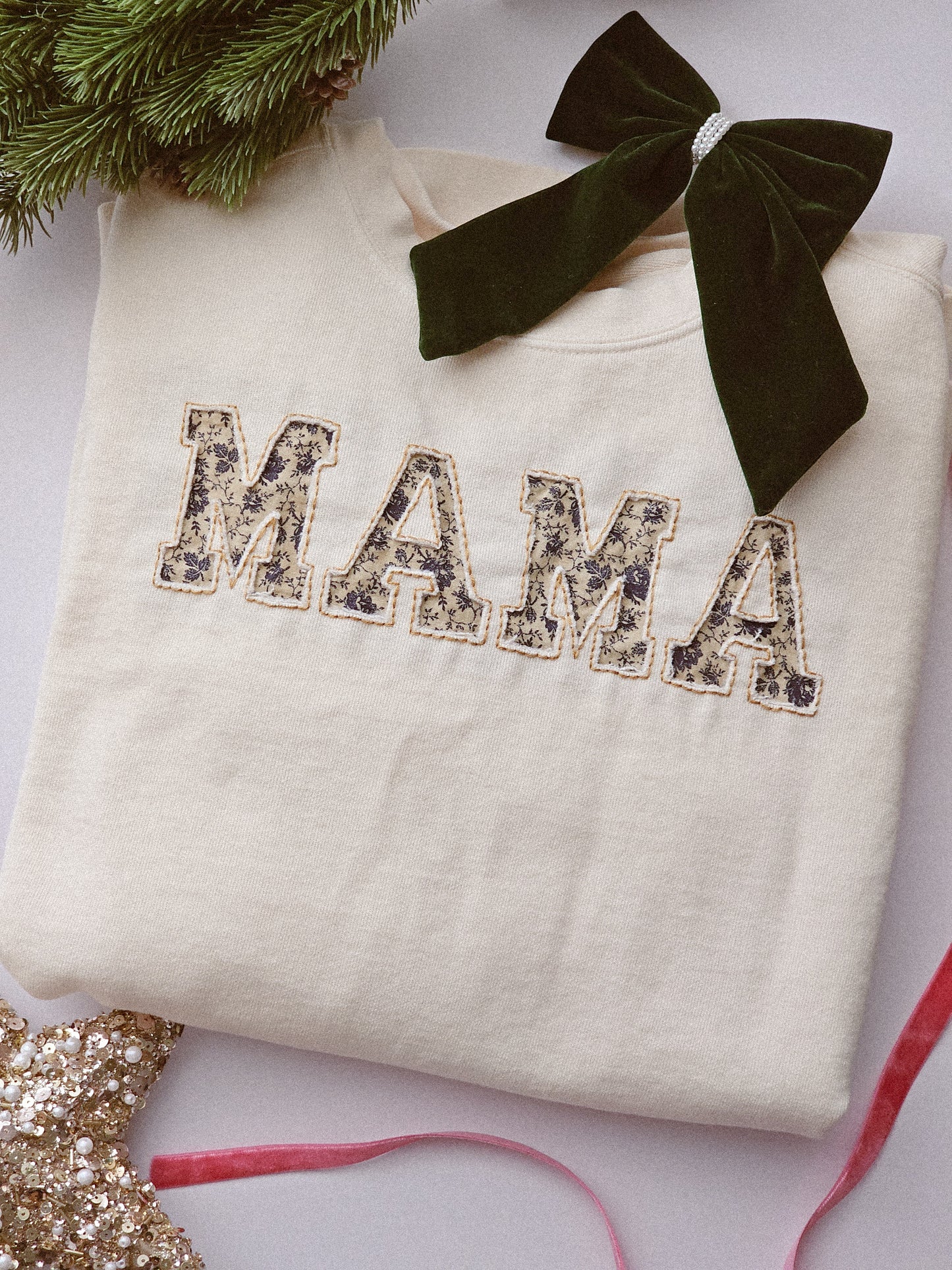 Mama embroidered sweater