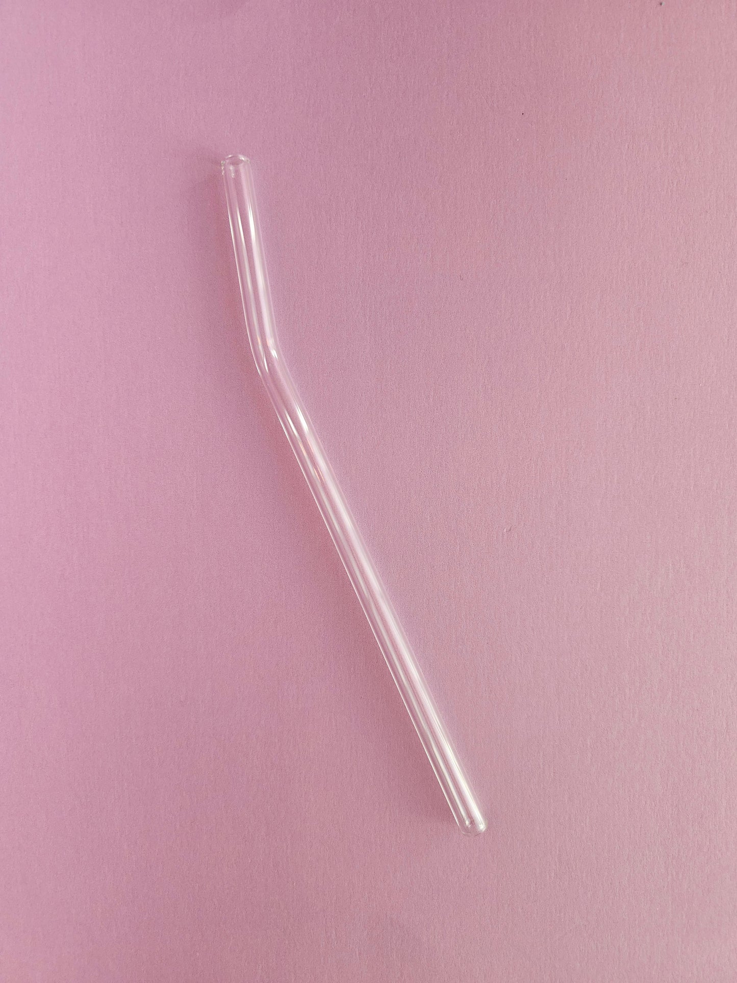 Glass bent straw