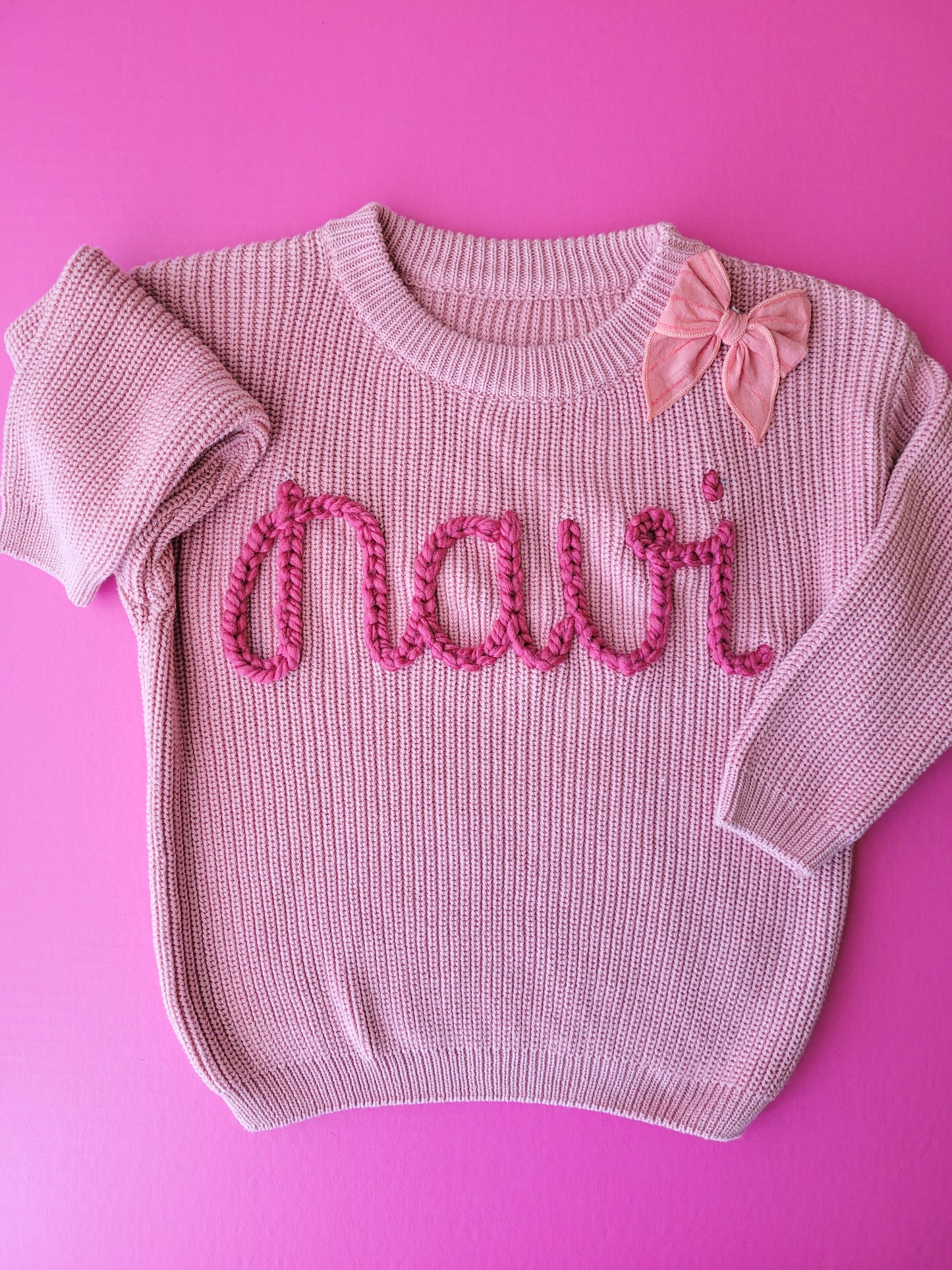 Custom Sweater- Rose pink