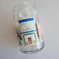 Holiday village glass cup