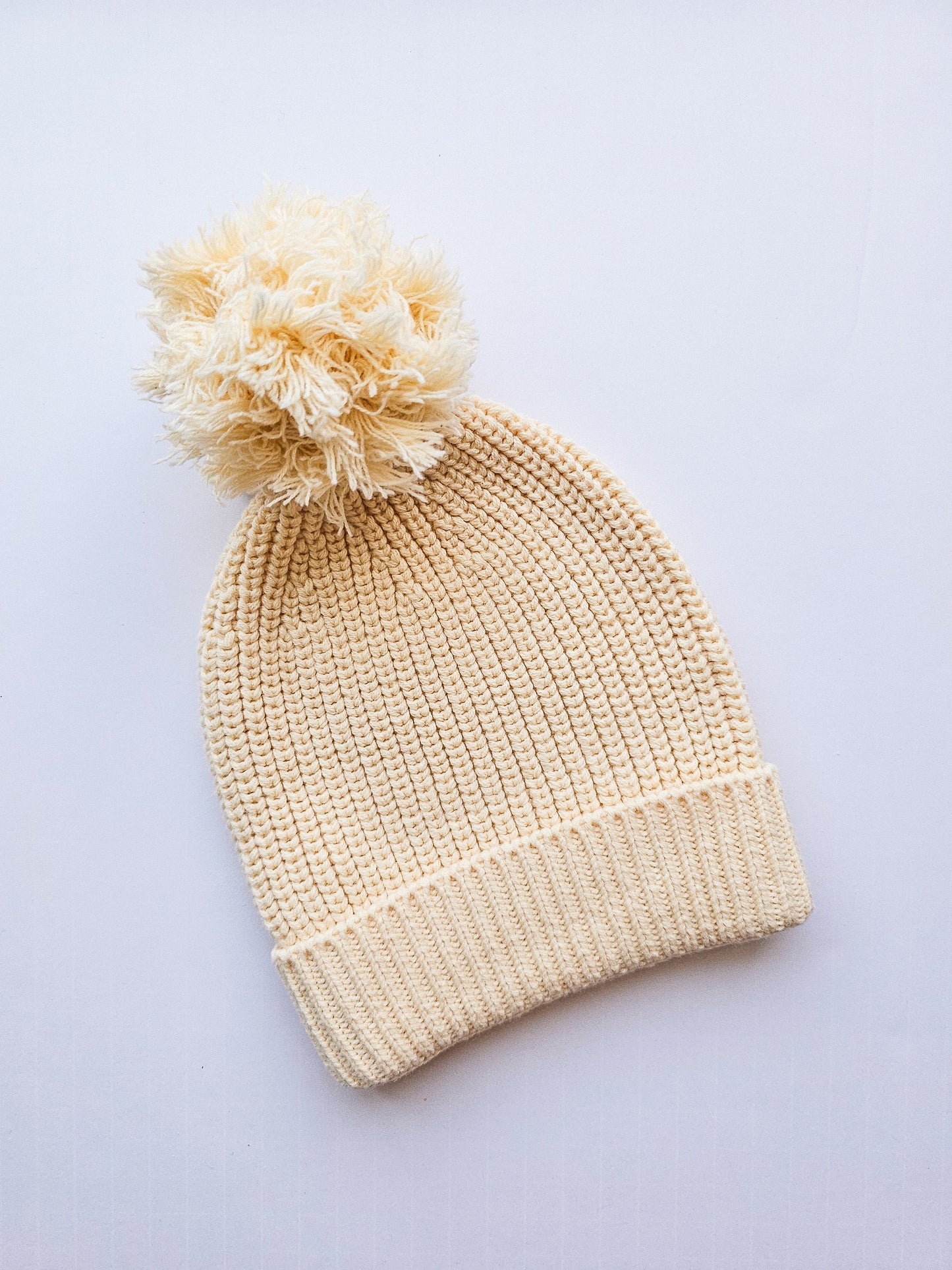 Customized cream or light brown beanie