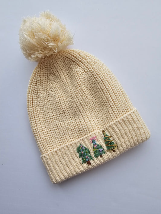 Embroidered Tree beanie