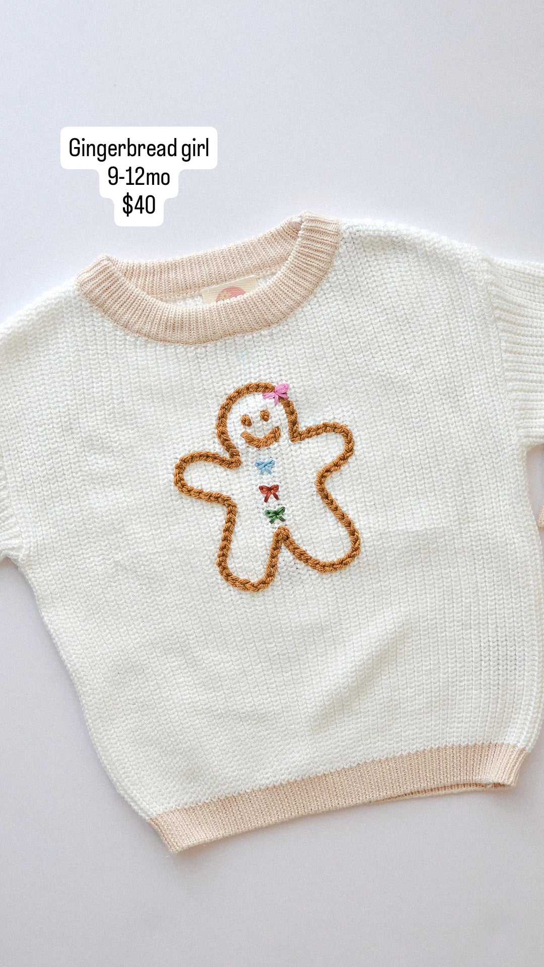 Gingerbread girl sweater