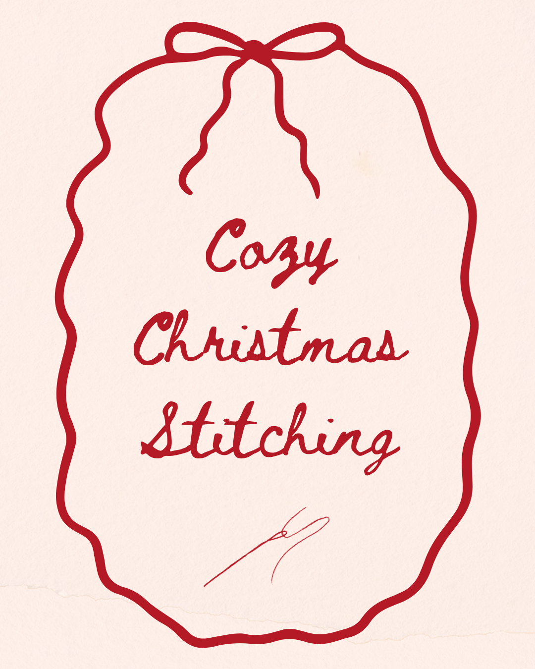 Cozy Christmas stitch and sip embroidery class