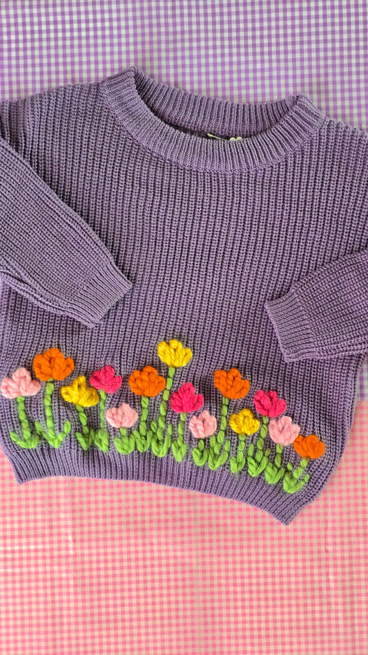 Tulip field sweater