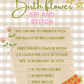 Birth flower sip and stitch
