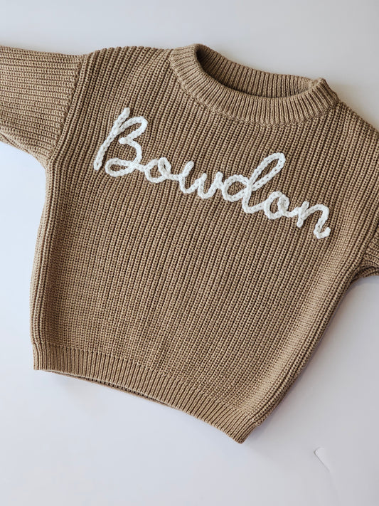 Custom Sweater-dark brown