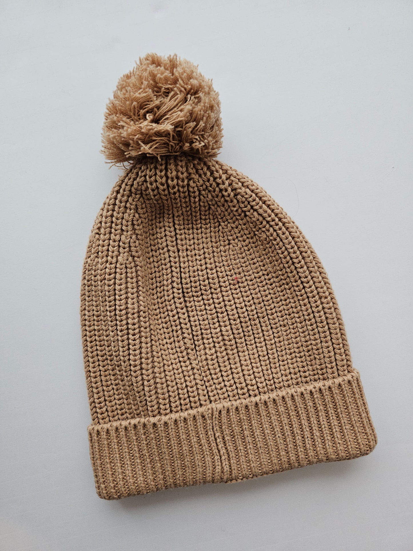 Customized cream or light brown beanie