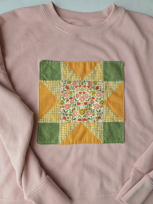 Quilt block sweatshirt